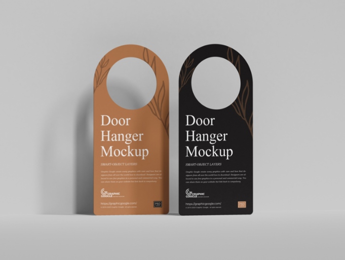 Free Door Hanger Mockup in PSD