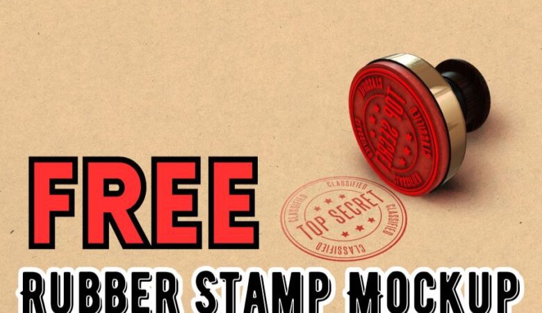Free Rubber Stamp Mockup: 20 Creative Stamp Mockup Template