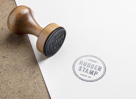 Rubber Stamp MockUp in PSD 